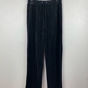 Passports Black Velour Casual Pants Size S EUC